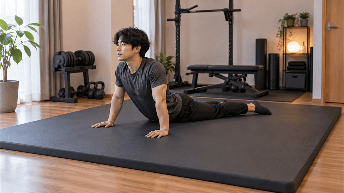 ジム　マット　トレーニング YURENトレーニングマットの口コミ｜厚さと使用感を検証 - 自宅ジム完全